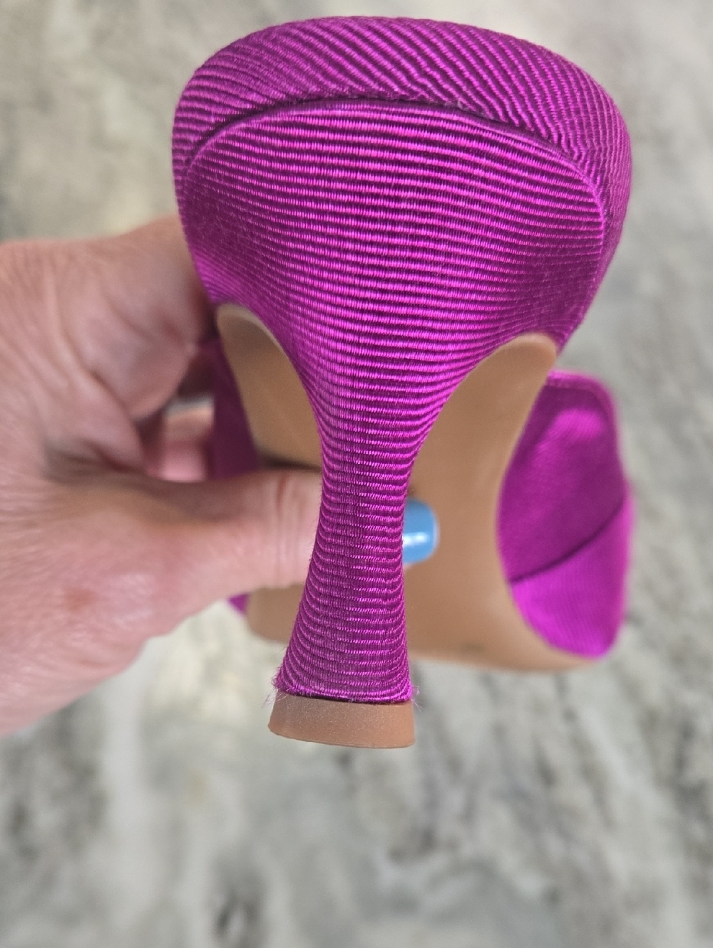 Alex Marie Fuchsia Pointed Toe Knot-Front Mules - Picture 3 of 5